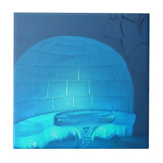 Iglu Room im Hotel de Glace, Quebec, Kanada Fliese (Vorderseite)