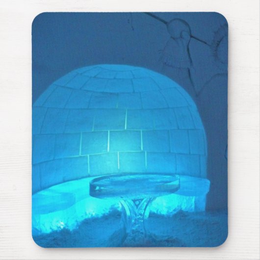Iglu Room im Hotel de Glace, Quebec, Kanada Mousepad (Vorne)