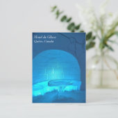 Iglu Room im Hotel de Glace, Quebec, Kanada Postkarte (Stehend Vorderseite)