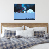 Iglu und Nordlichter Leinwanddruck (Insitu (Schlafzimmer))