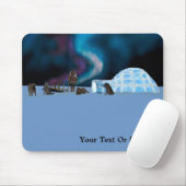 Iglu und Nordlichter Mousepad (Mit Mouse)
