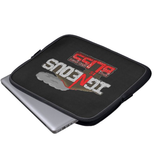 "Igneous is Bliss" Vulkanpun Laptopschutzhülle (Vorne Knopf)