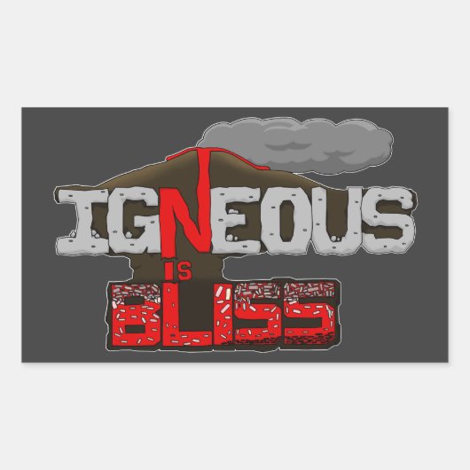 Igneous ist Bliss Volcansticker Sheet Rechteckiger Aufkleber (Vorderseite)