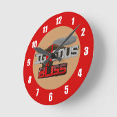 Igneous ist der Vulkan Bliss Runde Wanduhr (Winkel)