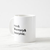 Igneous Sedimentary Metamorphic| Gesteinstypen Kaffeetasse (Vorderseite Links)
