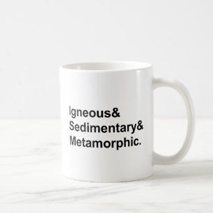 Igneous Sedimentary Metamorphic Gesteinstypen Kaffeetasse