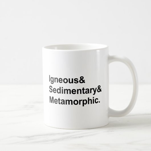 Igneous Sedimentary Metamorphic| Gesteinstypen Kaffeetasse (Rechts)