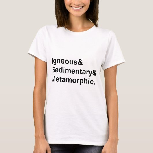 Igneous Sedimentary Metamorphic | Rockarten T-Shirt (Vorderseite)