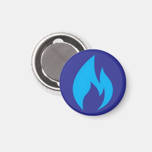 Ignite Blue Flame Magnet (Vorderseite/Rückseite)