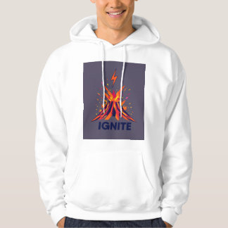 Ignite: Volcano of Geometric Power T - Shirt Desig