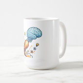 Ignite Your Potential Rocket Brain Motivational Gr Kaffeetasse (VorderseiteRechts)