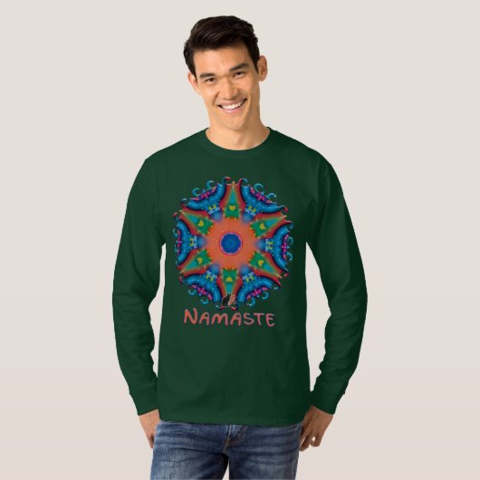 Ignizieren Namaste Kaleidoskop-T - Shirt (Vorne ganz)
