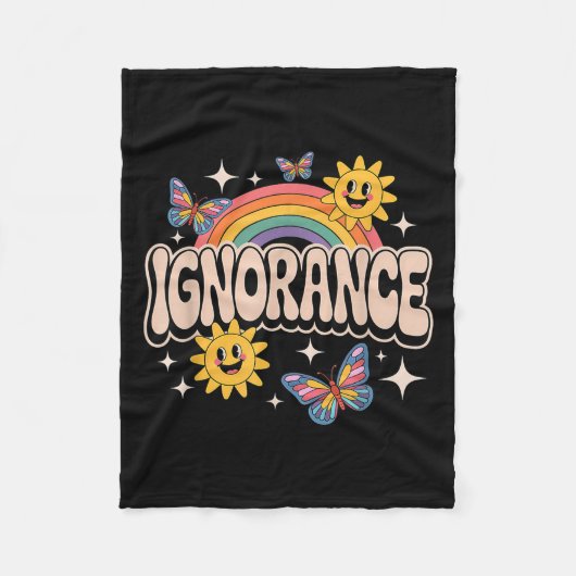 Ignorance Funny Retro Ironic Sarcastic Niedlich Me Fleecedecke (Vorderseite)