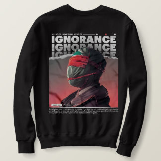 IGNORANCE verschleiert Gesicht Brutalismus Streetw Sweatshirt
