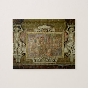 Ignoranz heraus jagen, Detail des dekorativen Puzzle