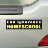 Ignoranz-HOMESCHOOL beenden Autoaufkleber (Auf Auto)