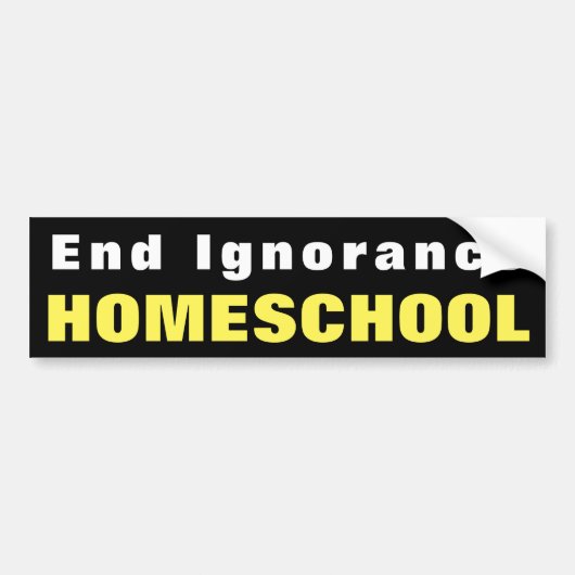 Ignoranz-HOMESCHOOL beenden Autoaufkleber (Vorne)