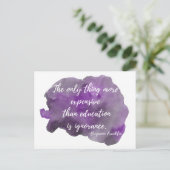 Ignoranz ist eine teure Postkarte für den Widersta (Stehend Vorderseite)