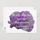 Ignoranz ist eine teure Postkarte für den Widersta (Vorne/Hinten)