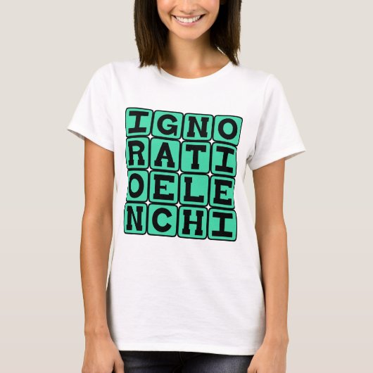 Ignoratio Elenchi, irrelevant, Abschluss Latin T-Shirt (Vorderseite)