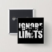 IGNORE LIMITS - Squat Leg Day Workout Motivierend Button (Vorne & Hinten)