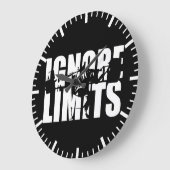 IGNORE LIMITS - Squat Leg Day Workout Motivierend Große Wanduhr (Winkel)