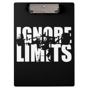 IGNORE LIMITS - Squat Leg Day Workout Motivierend Klemmbrett