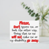 Ignore Postkarte (Stehend Vorderseite)