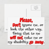 Ignore Postkarte (Vorne/Hinten)