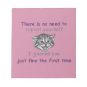 Ignorieren Notizblock (Vorderseite)