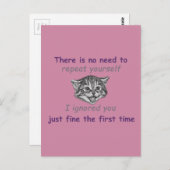 Ignorieren Postkarte (Vorne/Hinten)