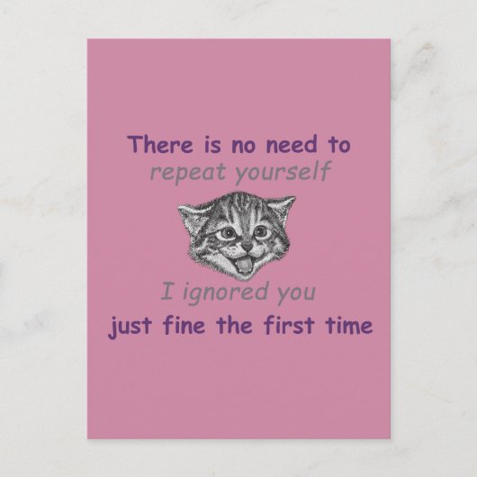 Ignorieren Postkarte (Vorderseite)