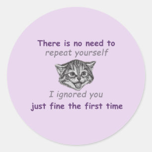 Ignorieren Runder Aufkleber