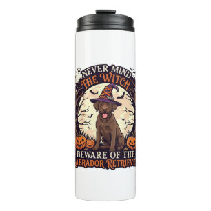 Ignorieren Sie Hexe, Vorsicht Labrador Retriever H Thermosbecher