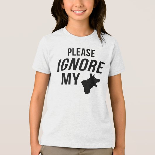 Ignorieren Sie meinen Hund Tri-Blend Shirt (Vorderseite)