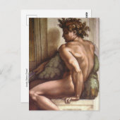 Ignudo, Sixtinische Kapelle von Michelangelo Postc Postkarte (Vorne/Hinten)