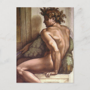 Ignudo, Sixtinische Kapelle von Michelangelo Postk Postkarte