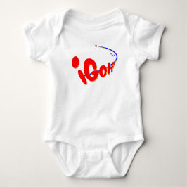 "iGolf" Letter Graphic Baby Strampler