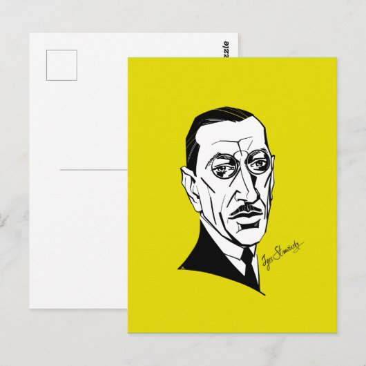 Igor Stravinsky Postkarte (Vorne/Hinten)