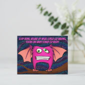 Igor the bat, w/quote postcard postkarte (Stehend Vorderseite)