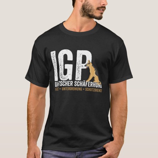 IGP Deutscher Schäferhund Fährte Unterordnung Schu T-Shirt (Vorderseite)