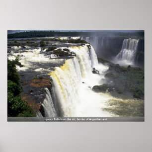 Iguacu Falls aus der Luft, Grenze Argentiniens und Poster