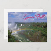 Iguacu fällt, Brasilien Postkarte (Vorne/Hinten)
