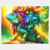 Iguana Art Fleecedecke (Vorderseite (Horizontal))