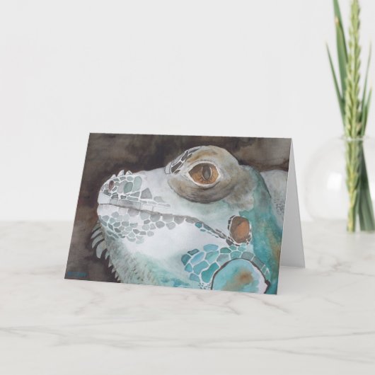 Iguana Art Grußkarte Karte (Vorderseite)