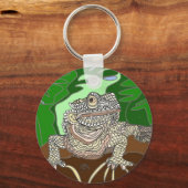 Iguana auf einem Felsen Schlüsselanhänger (Vorderseite)