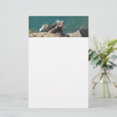 Iguana bei St. Thomas Briefpapier (Stehend Vorderseite)