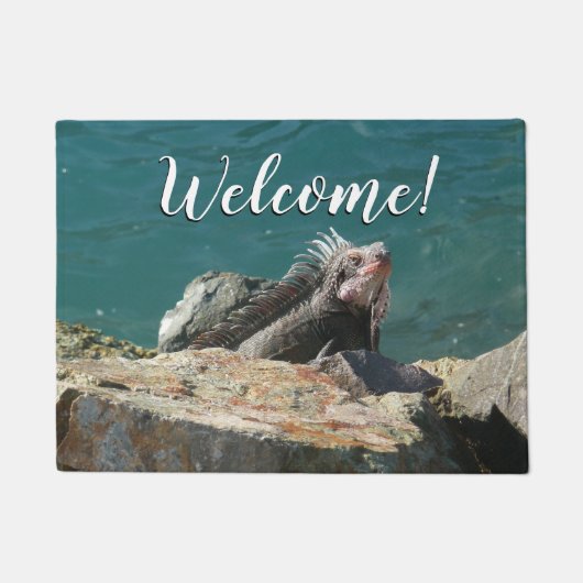 Iguana bei St. Thomas Fußmatte (Vorderseite)