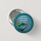 Iguana Birthday Button (Vorne & Hinten)