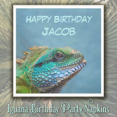 Iguana Birthday Party Serviette
